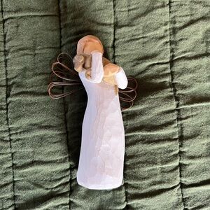 Willow Tree Angel Sculpture - Cream and Brown